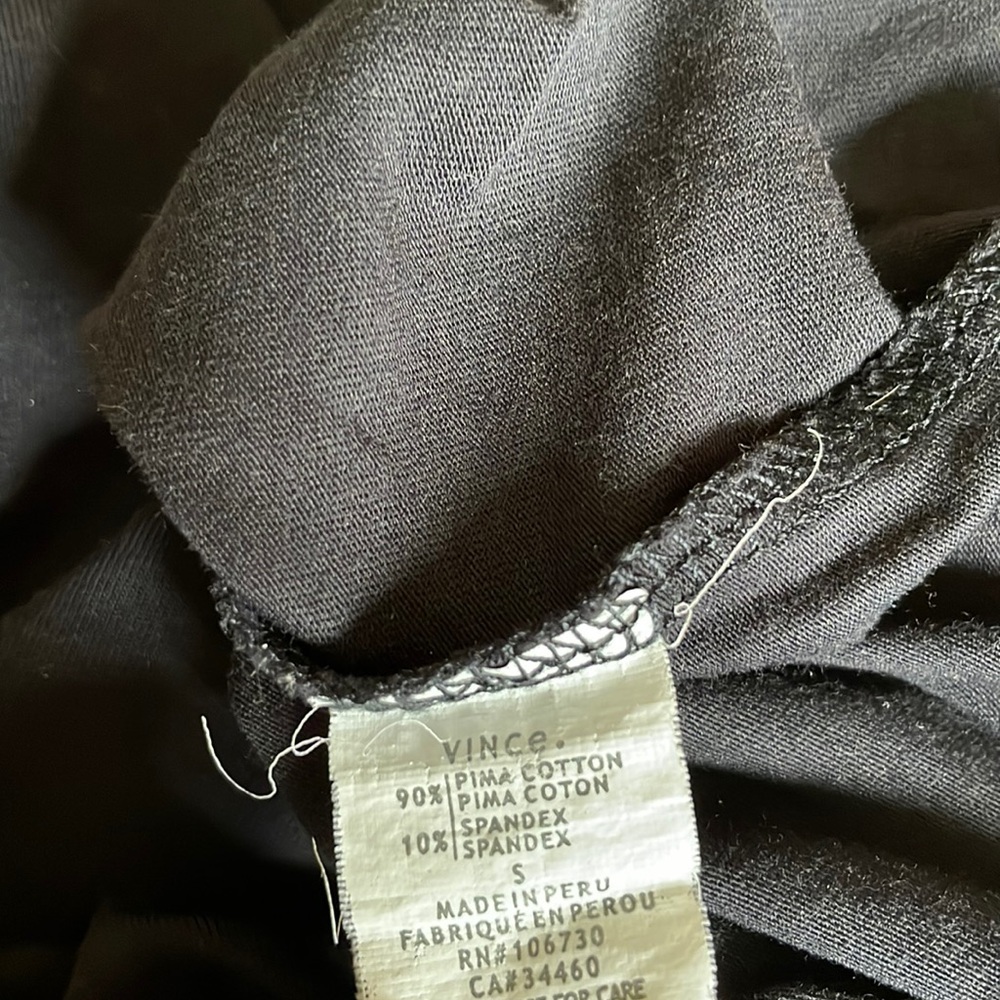 Vince Dark Navy Basic Soft Layering Long Sleeve S… - image 5